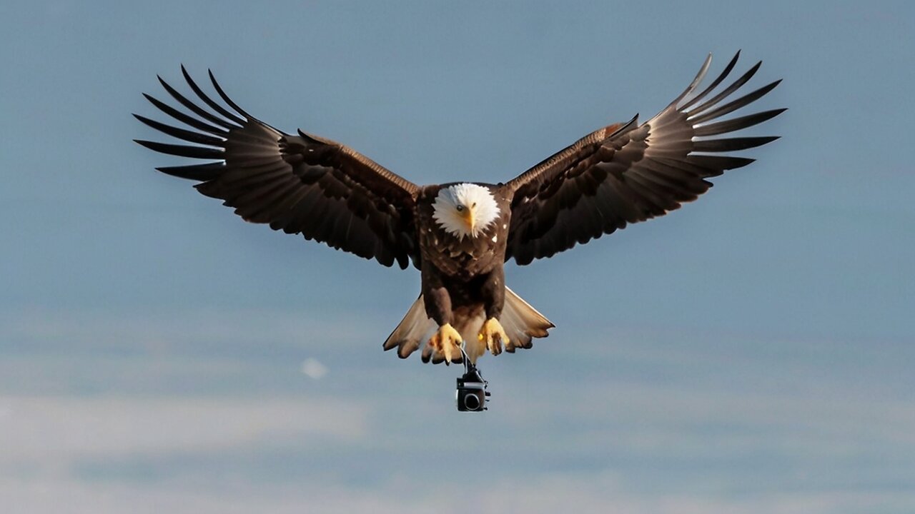 Eagles vs Drones- Eagle flying with Drone