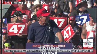 🚨Dennis Quaid's full speech ahead of President Trump's rally in Coachella, California: