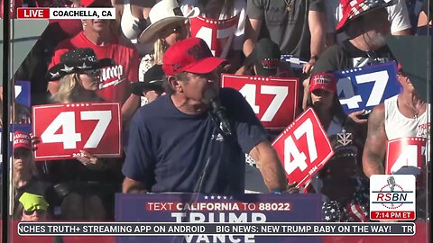 🚨Dennis Quaid's full speech ahead of President Trump's rally in Coachella, California: