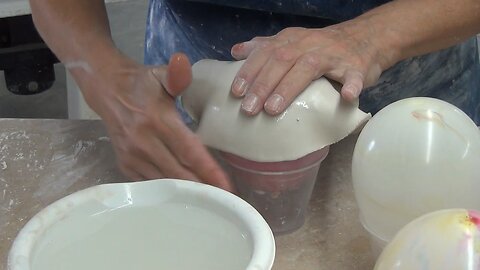 Create bowls over balloons