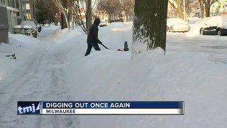 Milwaukee residents are digging out again after snowfall