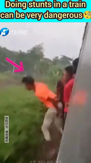 Train stunts can be deadly, as one boy's incident shows.😱