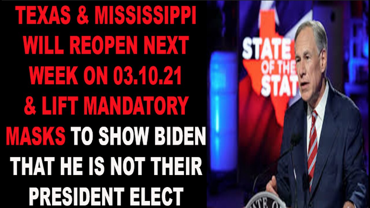 Ep.314 | TEXAS & MISSISSIPPI TO LIFT COVID LOCKDOWNS & MASKS STARTING MARCH 10, 2021