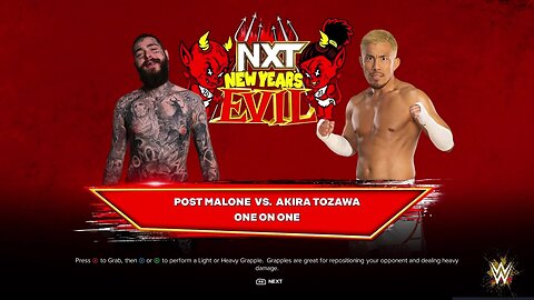 WWE 2k24 Post Malone vs Akira Tozawa