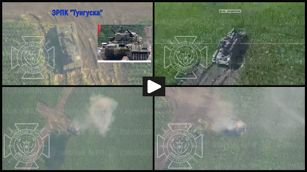 Northern Military District: Russian Lancet UAV burns "Ukrainian 2K22 Tunguska"