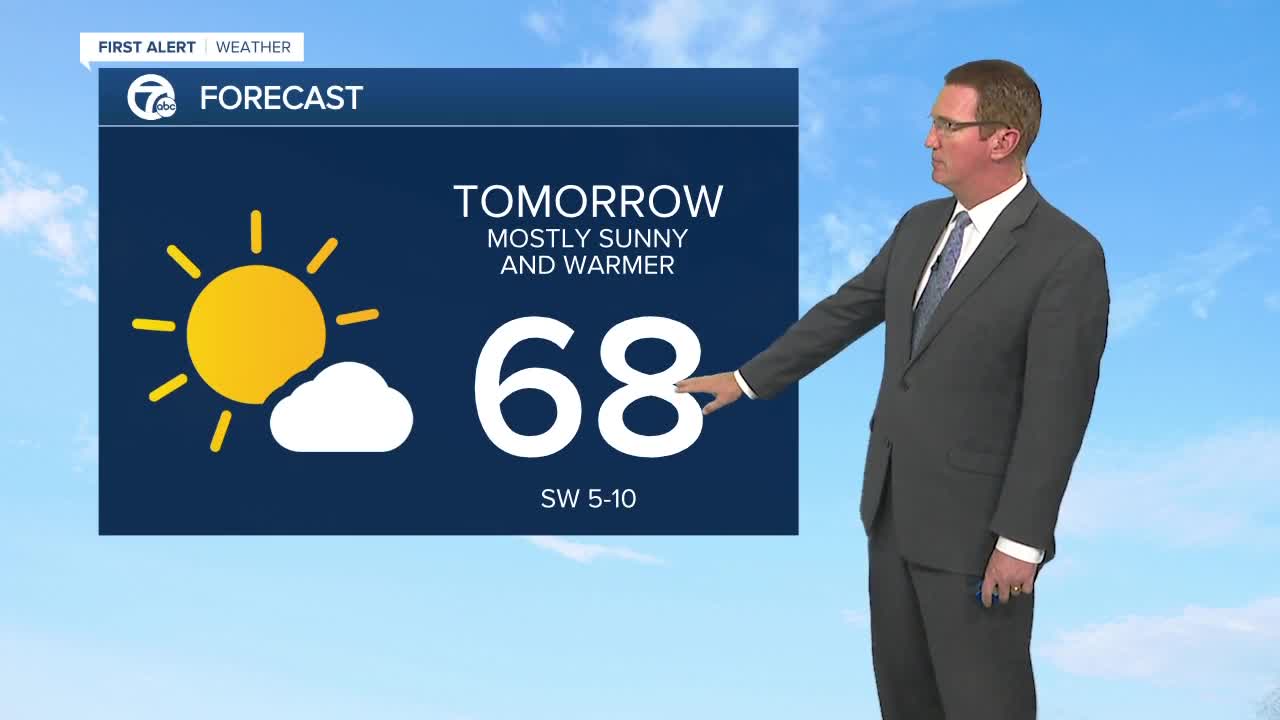 Warmer and brighter tomorrow