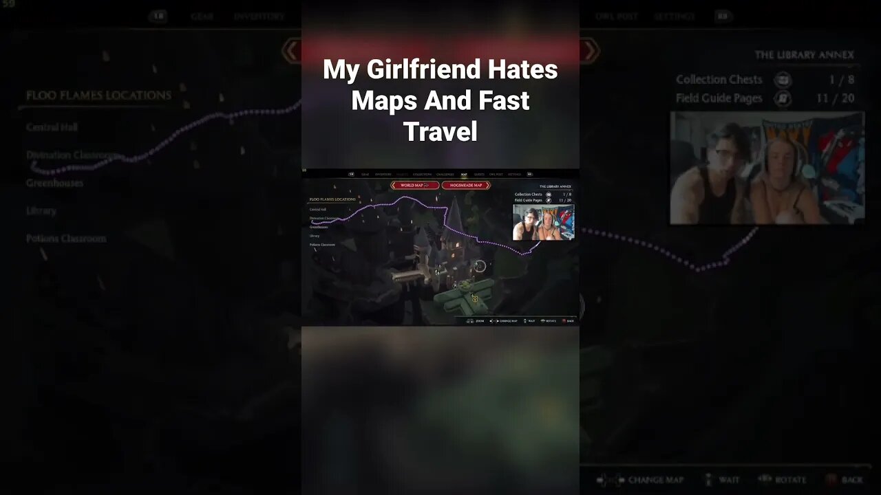My Girlfriend Hates Maps And Fast Travel #youtubeshorts #shorts #hogwartslegacy #hogwarts #viral