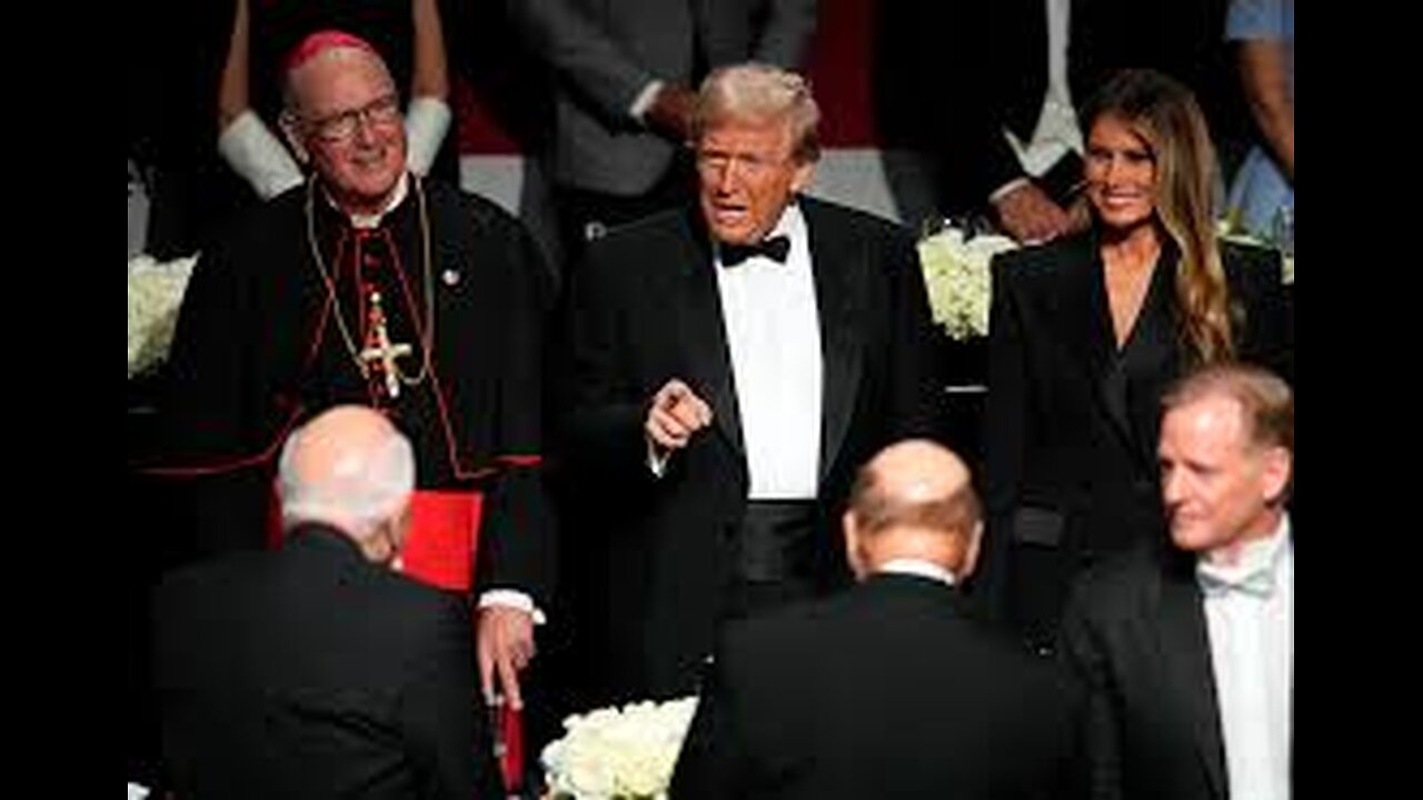 Trump attends Al Smith dinner for Catholic charities while Harris appears in pre-recorded video