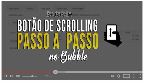 Como fazer um botão de scrolling no Bubble