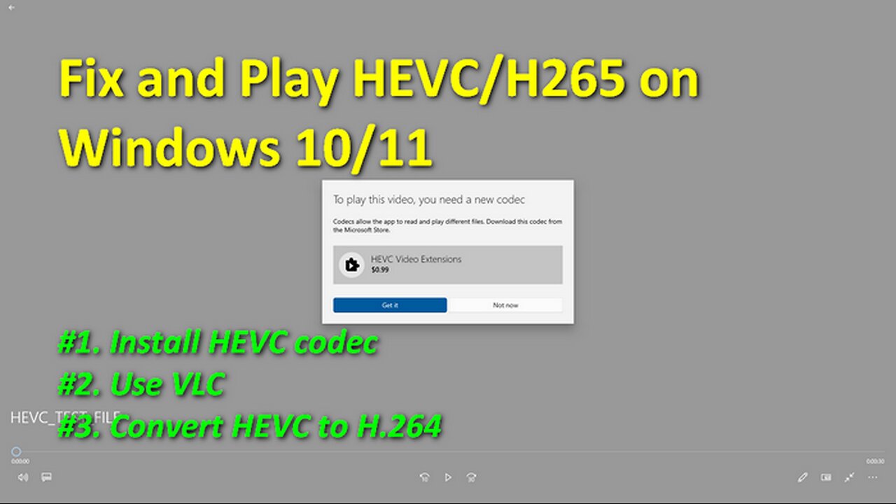 How to Play HEVC/H265 Videos on Windows 10/11 (Free)