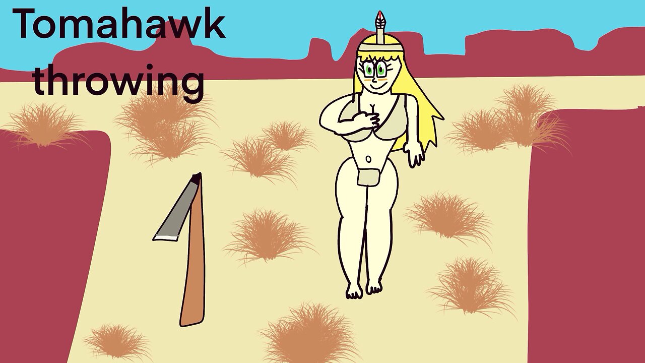 Dawn throwing tomahawks