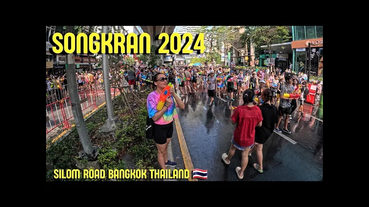 Songkran 2024 | Worlds Biggest Water Fight | Bangkok Thailand 🇹🇭