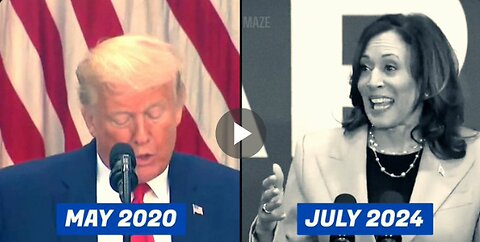 Kamala Harris claims credit for Trump's achievements, then criticizes him for her own actions.