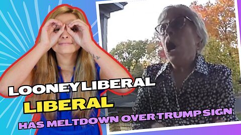 Looney Liberal Grandma has a meltdown over her neighbor’s Trump sign