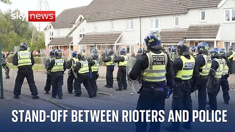 UK riots: Stand-off between rioters and police in Rotherham | NE