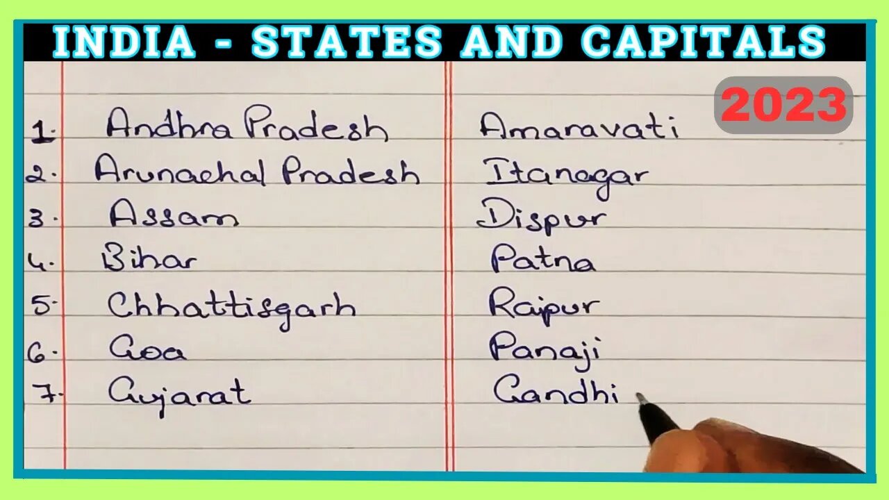 2023 ! India States and Capitals ! Union Territories and Capitals #knowledge #gk