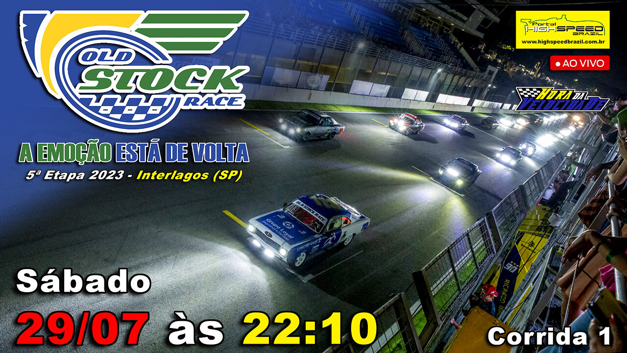 🔴 OLD STOCK RACE | Corrida 1 | 5ª Etapa 2023 | Interlagos (SP) | Ao Vivo