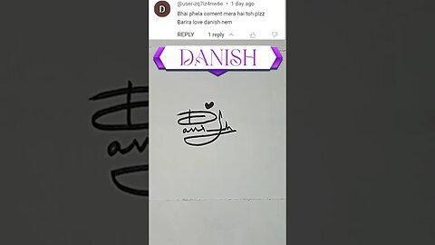 Danish Name Signature | 2023 #art #signature #beautifulsignature