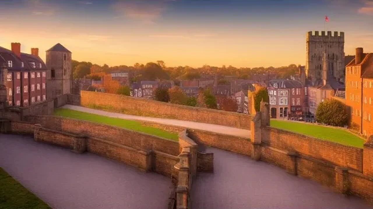 A little walk along York City Walls as a tourist