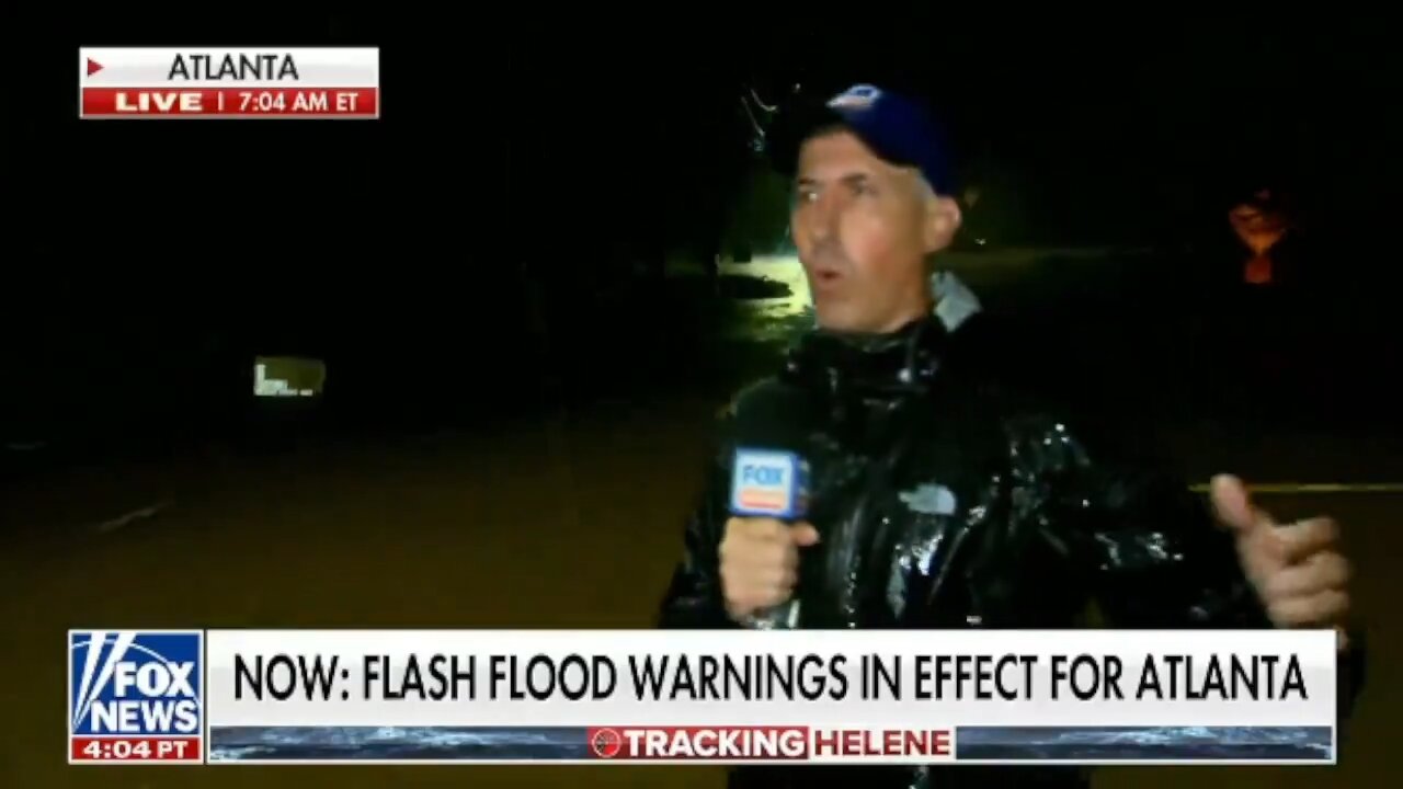 @BobVanDillen interrupts live coverage of Tropical Storm Helene to help a woman