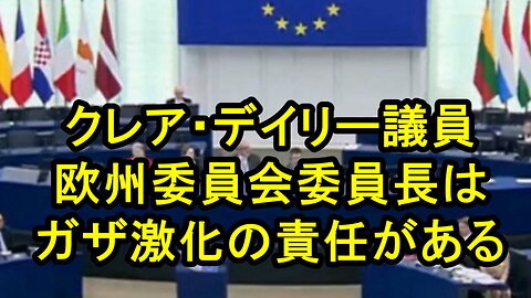 クレア・デイリーＥＵ議会議員は、欧州委員会委員長ウルズラ・フォン・デア・ライエンがガザ地区での紛争激化の責任があると述べた。