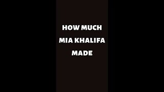 This Is How much Mia Khalifa ACTUALLY Made #shorts