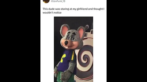 Creepy funny mascot.