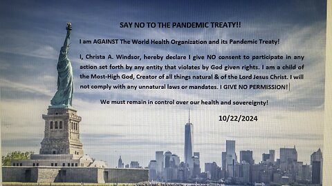 Say NO to The Pandemic Treaty!!