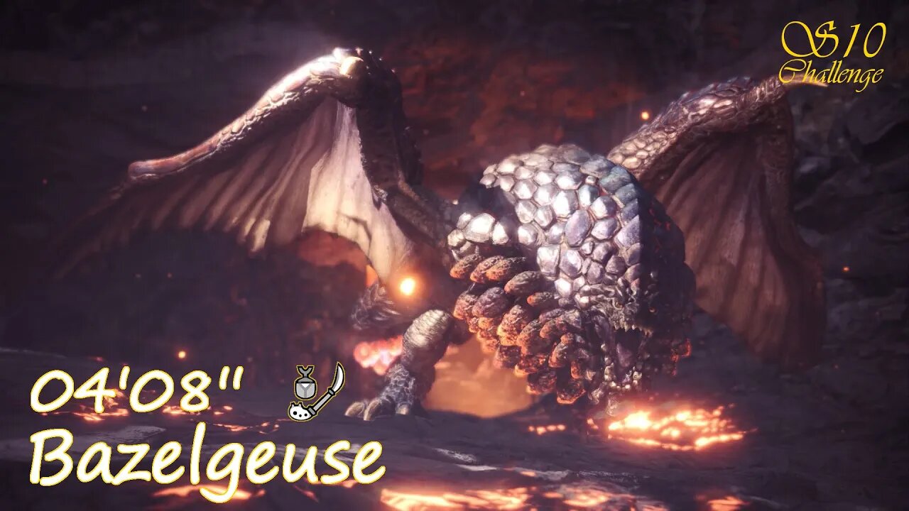 Bazelgeuse [HR] (04'08'') | Insect Glaive | Monster Hunter World: Iceborne | "Sub 10 Challenge"