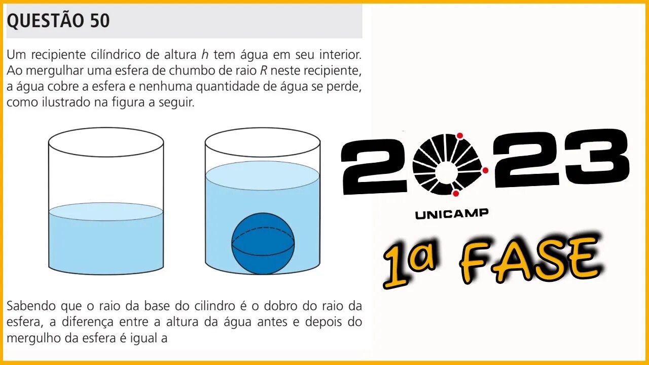 QUESTÃO 50 : VESTIBULAR UNICAMP 2023