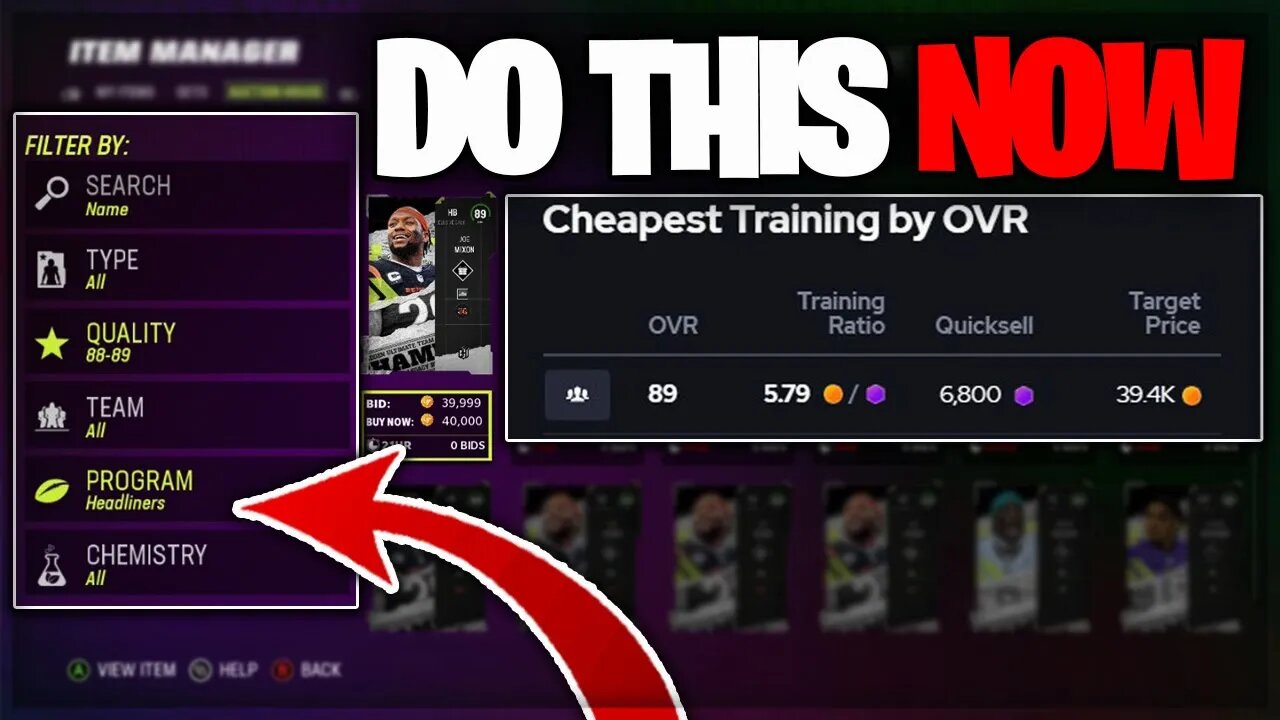 DO THIS NOW! EASY COIN METHOD & FILTERS FOR BLITZ PROMO! | Madden 23 Ultimate Team Training Method