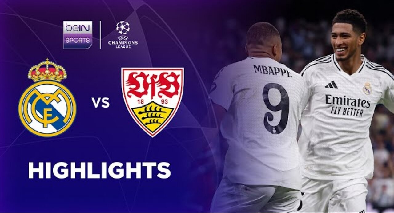 Champions league || Highlight Real Madrid vs VfB Stuttgart 3-1 Football || 2023-2024