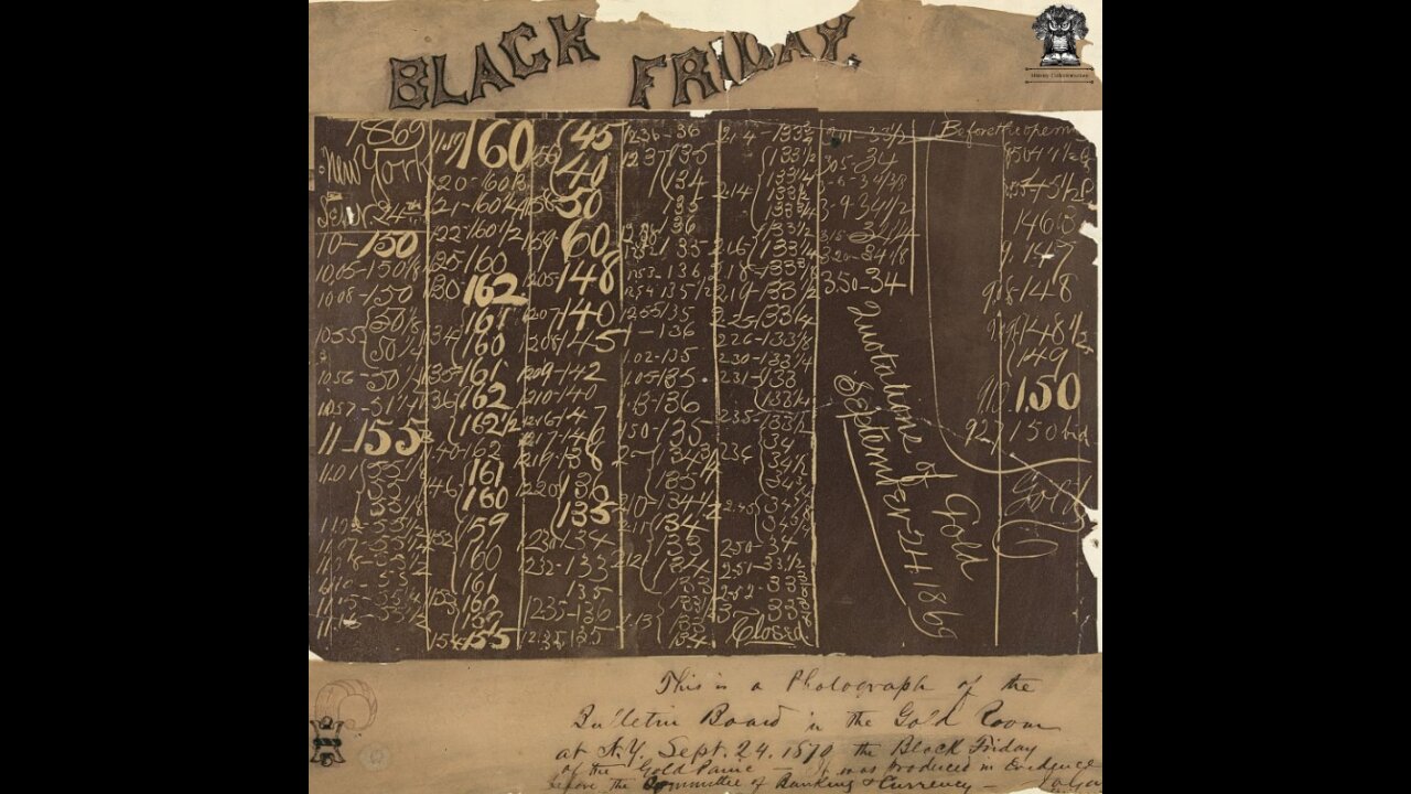 #OnThisDate September 24, 1869 - Black Friday Panic