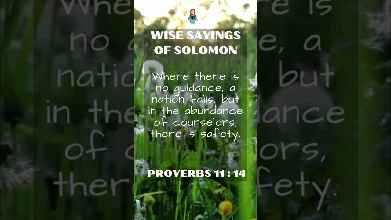 Wise Sayings of Solomon | Proverbs 11:14