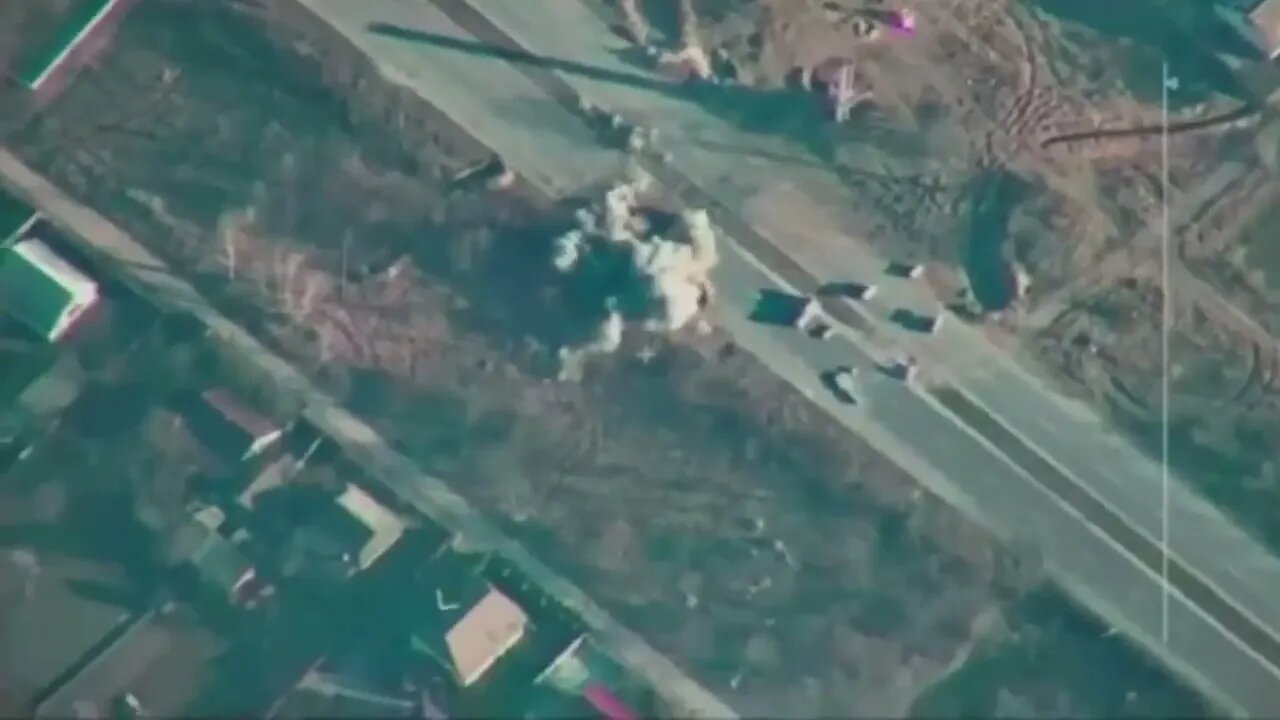 Russian drone Orlan-10 records destruction of an Ukrainian military target