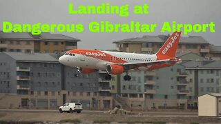 easyJet Landing Gibraltar Airport PLANE SPOTTING GIBRALTAR, Extreme Airport