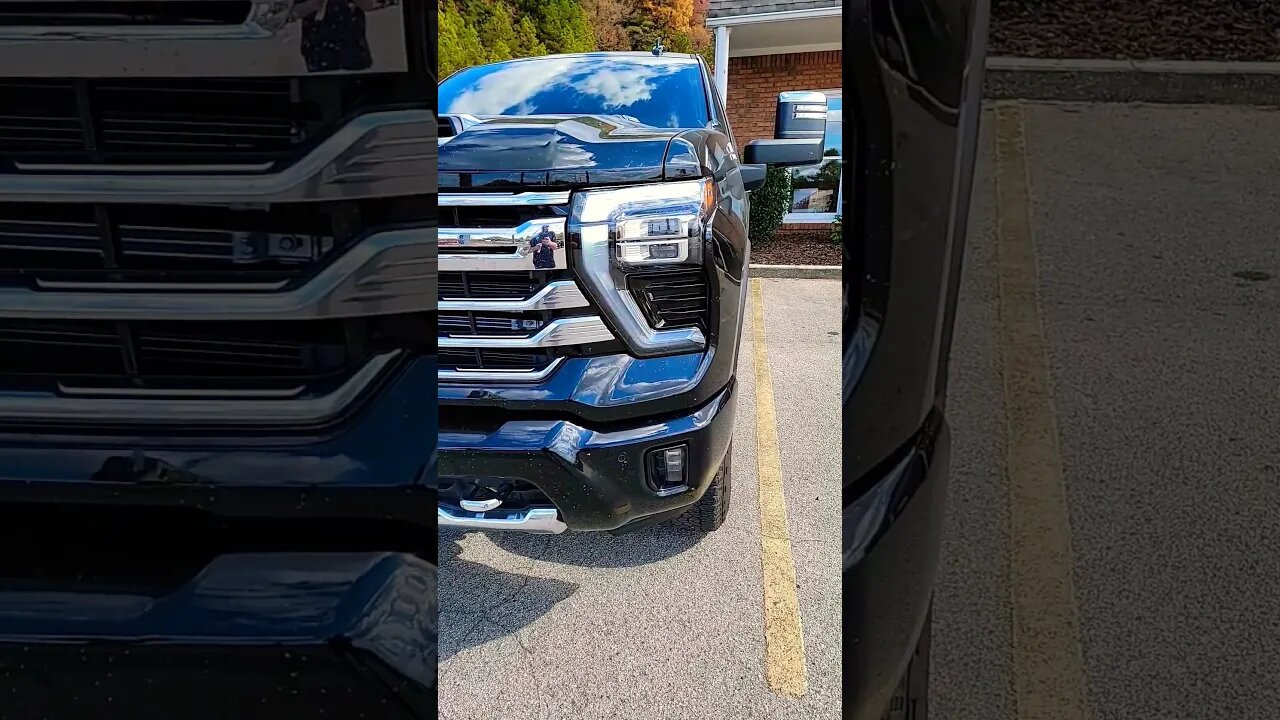 2024 Chevrolet Silverado 2500 High Country head lights look awesome! #shorts #4x4