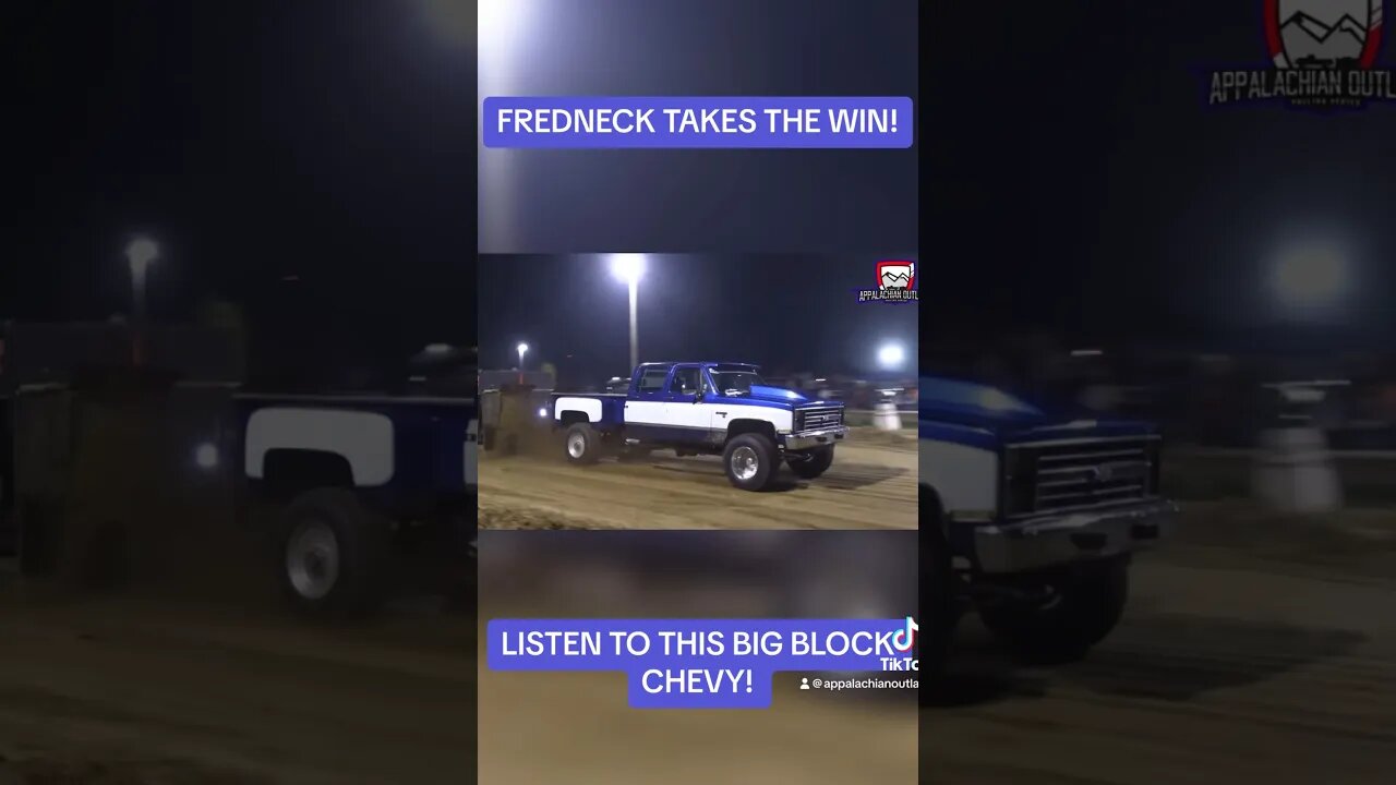 Fredneck takes the win at Destination 300! #chevy #truck #truckpull #truckpulls #tractorcompetition