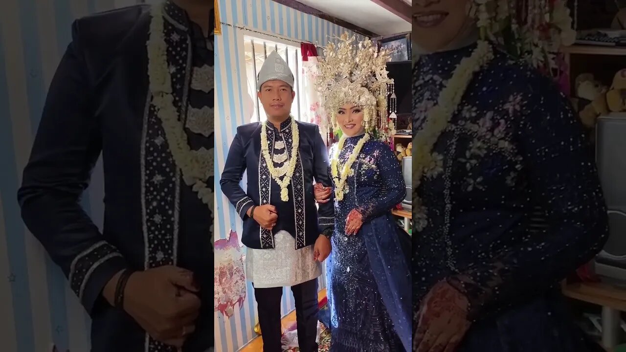 Cantik dan Ganteng ! Pengantin Memakai Busana Adat Palembang #shorts #short #shortvideo