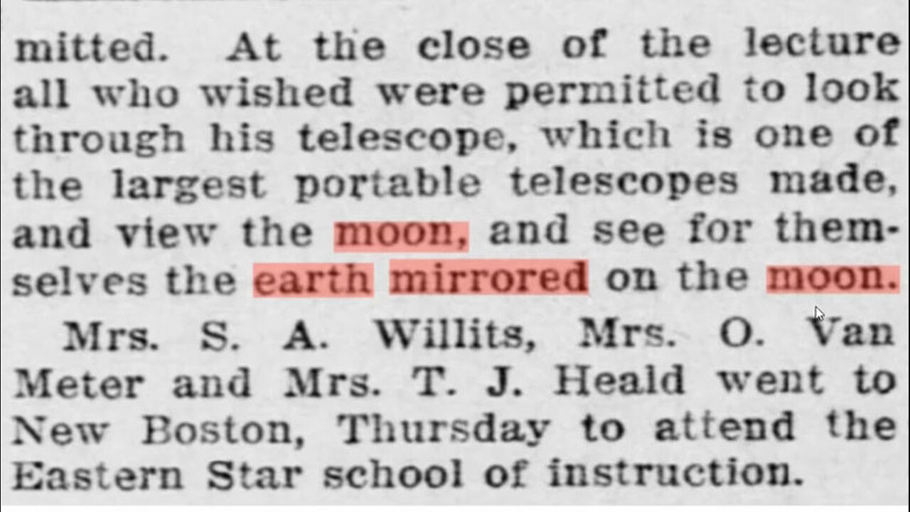 1897-1921 Articles: The Earth Mirrored on the Moon ! Join the "World Map by Plasma Moon" Movement !