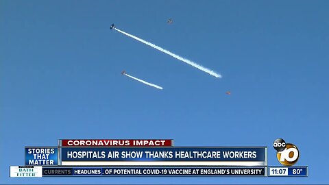 Hospitals air show thanks healthcare workers