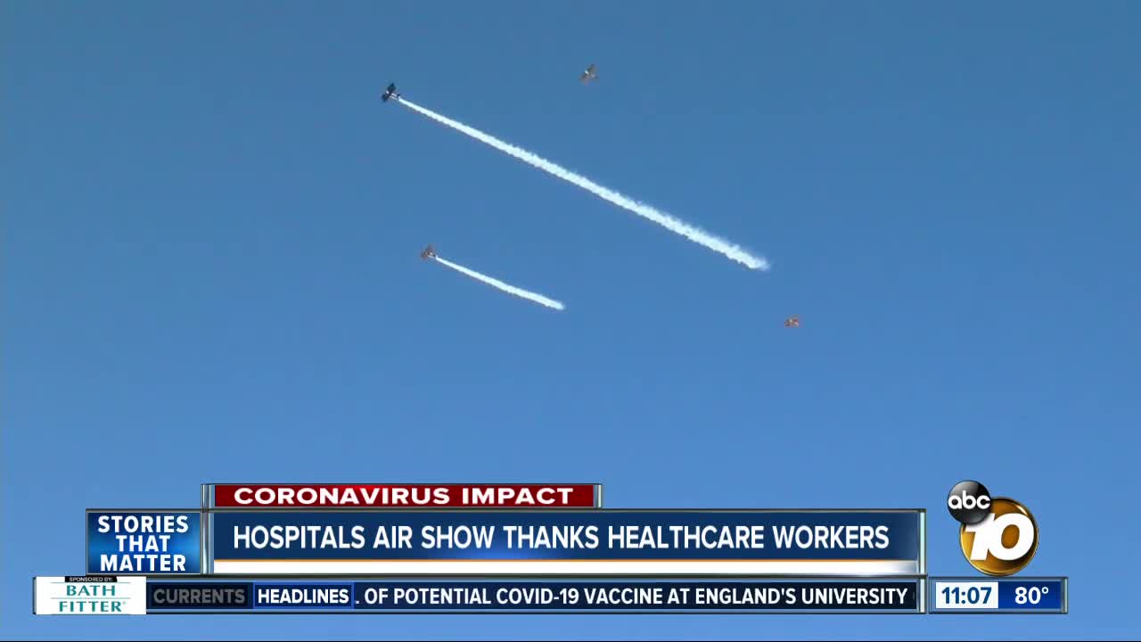Hospitals air show thanks healthcare workers