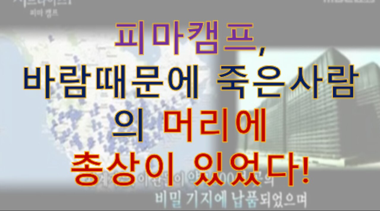 피마캠프, 허리케인으로 죽은 사람들의 머리에 왜 총상이 있나? 얘네들이 '주긴거'아님?