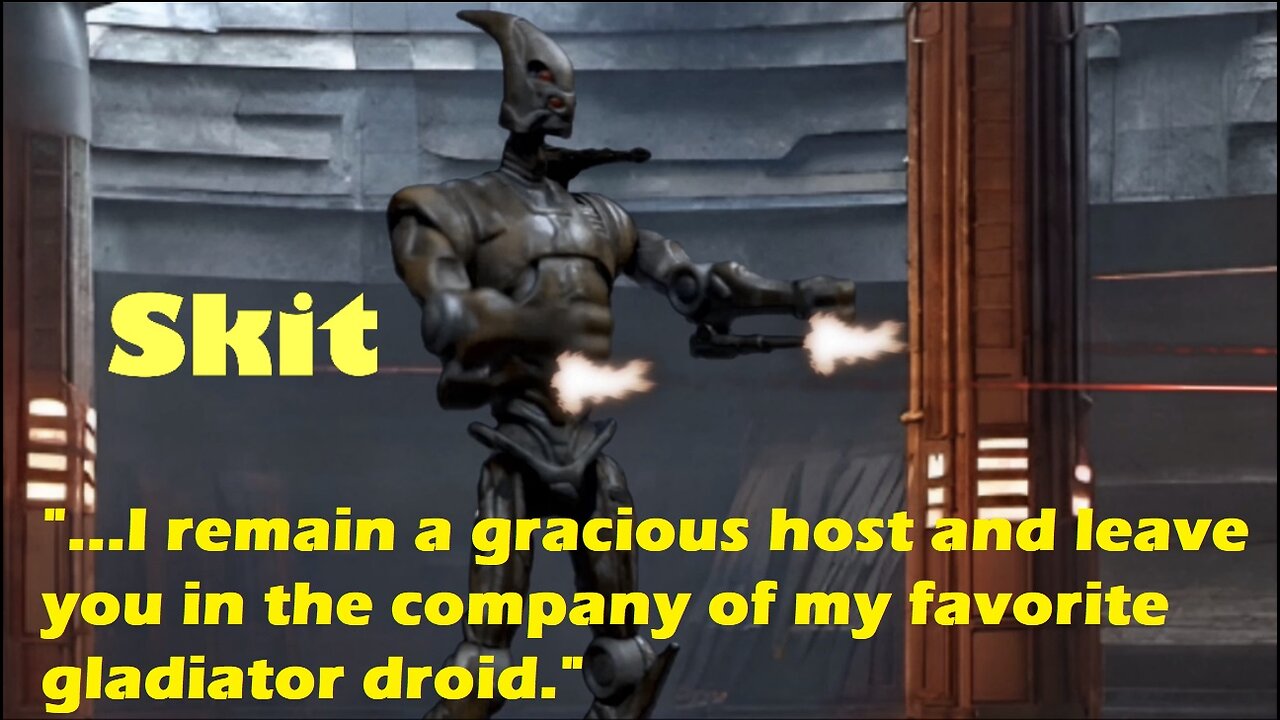 Star Wars Dash Rendar Skit #5 - Dash Battles Prince Xizor's Gladiator Droid