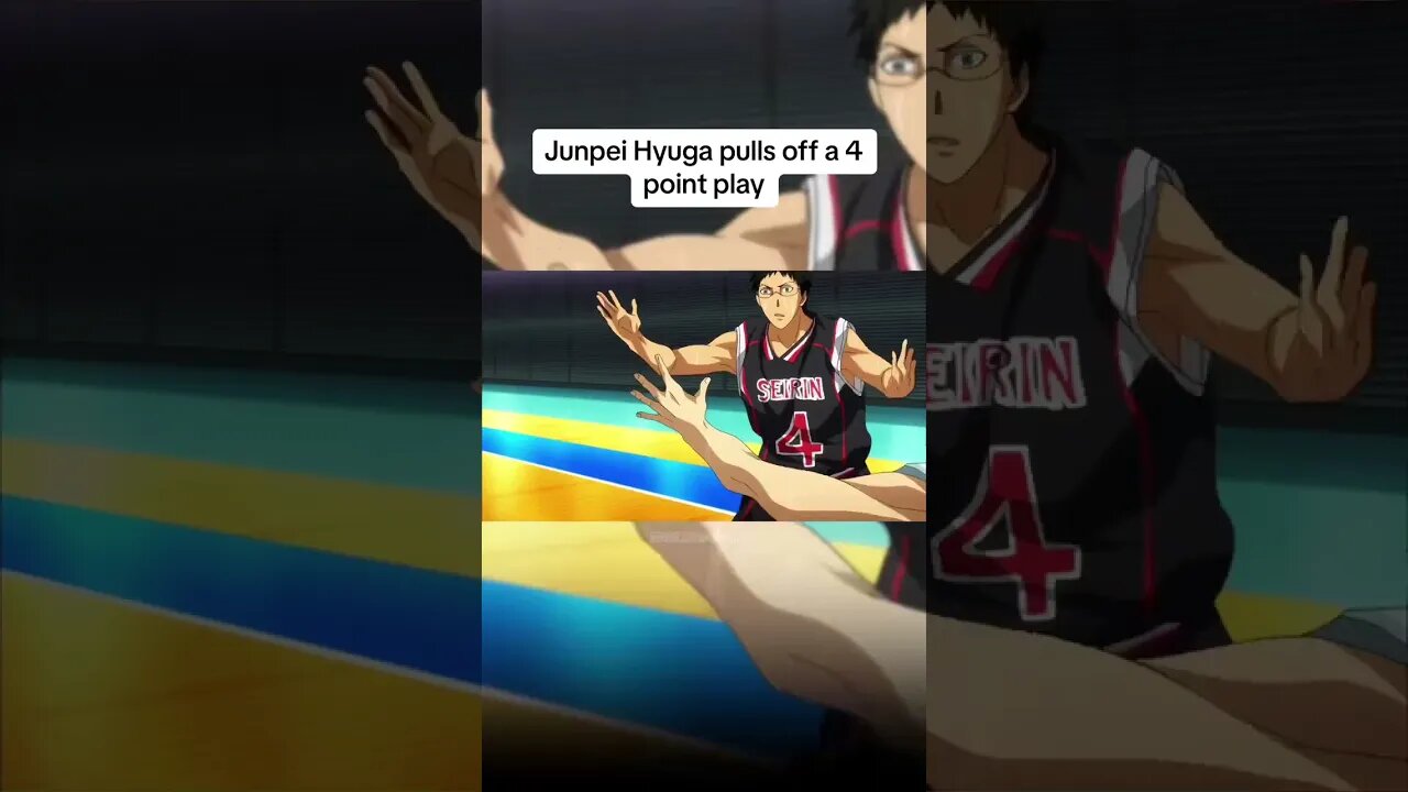 Junpei Hyuga pulls off a 4 point play 🤩 #anime #kurokonobasket #fyp