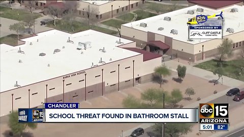 School threat found in bathroom stall