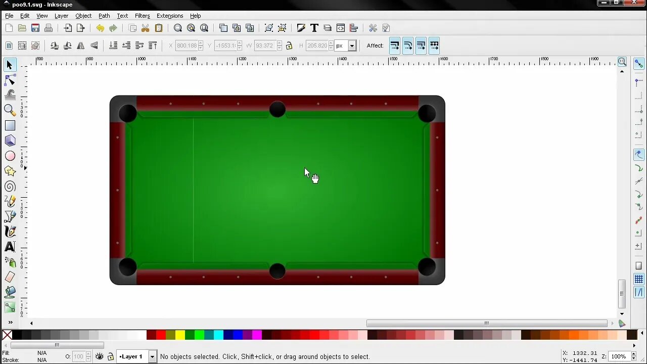 Pool Table Vector Graphic PART 1 - Inkscape Tutorial