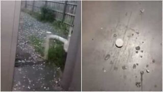 Dramatisk hagelattack i Melbourne