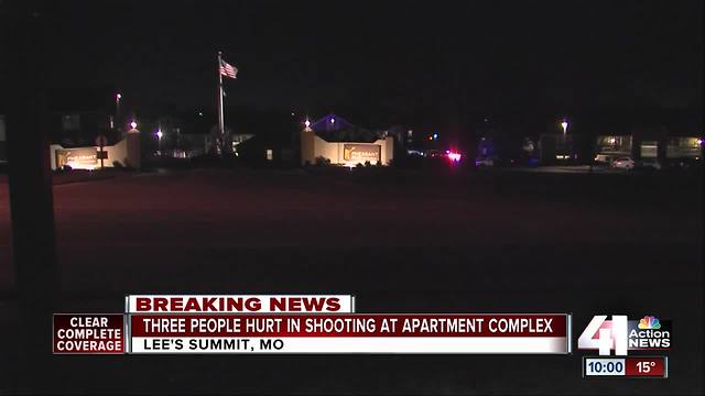 3 people shot at Lee's Summit apartment building