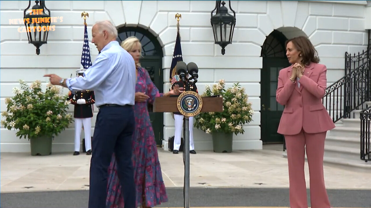 Biden's stand-up comedy: "Every time I hear Hail to the Chief I wonder where the hell is he?"